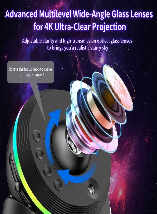 الجستو جهاز عرض المجرات الفلكي من جيستو - 13 قرصًا قابلاً للاستبدال | جهاز عرض نجوم بدقة 4K HD مع نيازك ديناميكية، دوران 360 درجة، سديم، وإضاءة ليلية كبيرة للأطفال والكبار، لغرفة النوم، ديكور الغرفة - Image 3